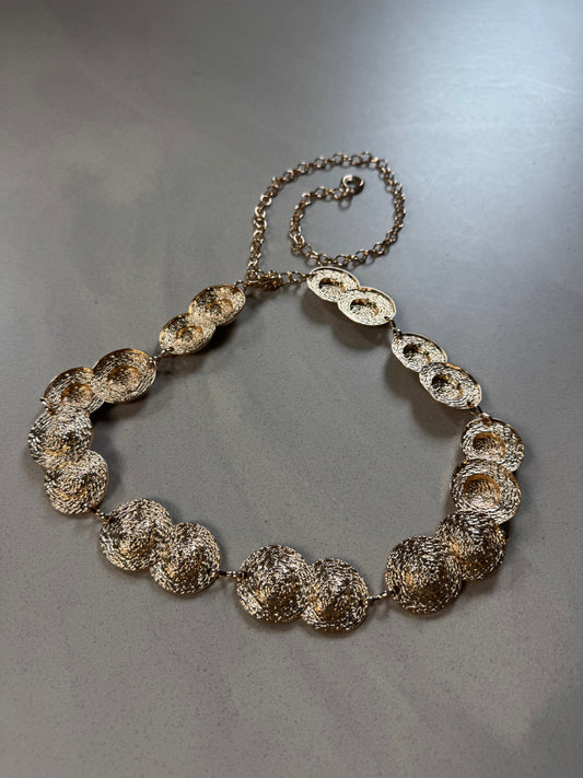 Riem luxe gouden rondjes