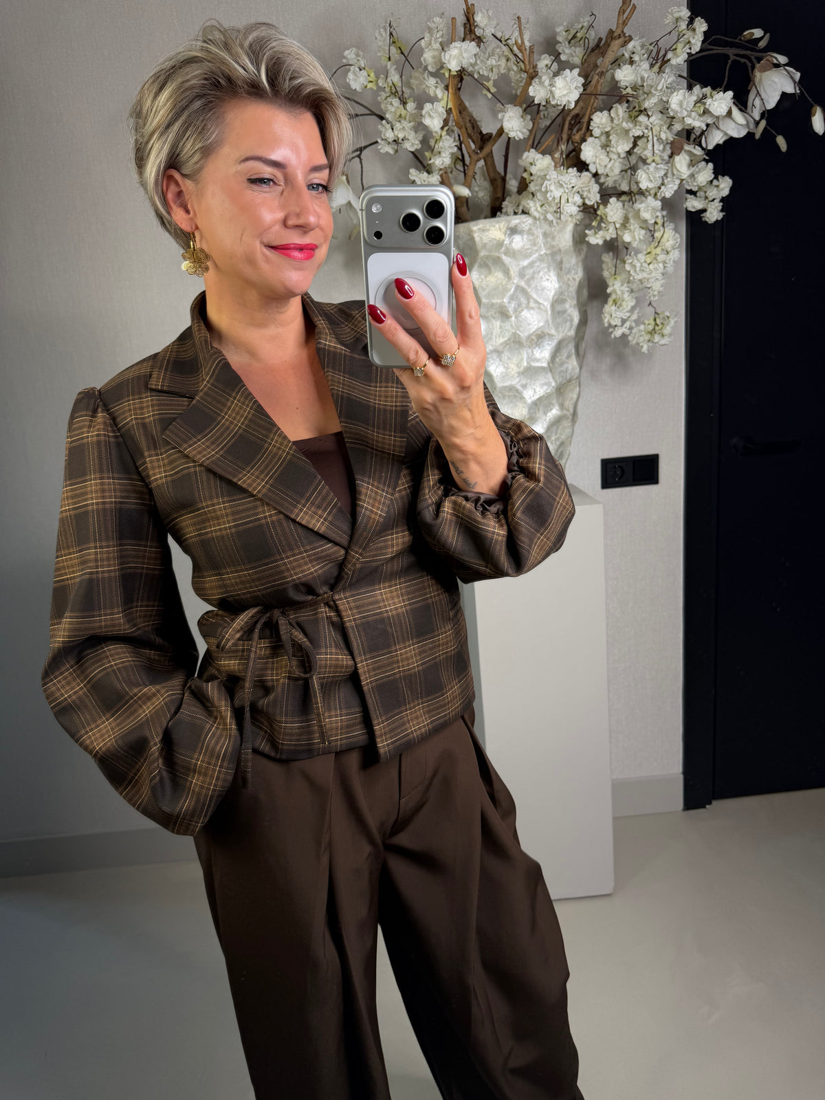 Blazer Merle ruit print
