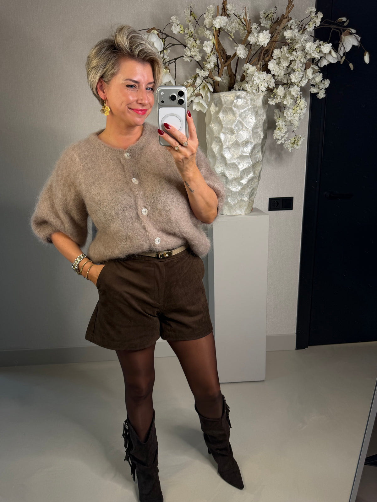 Vest Alpaca taupe