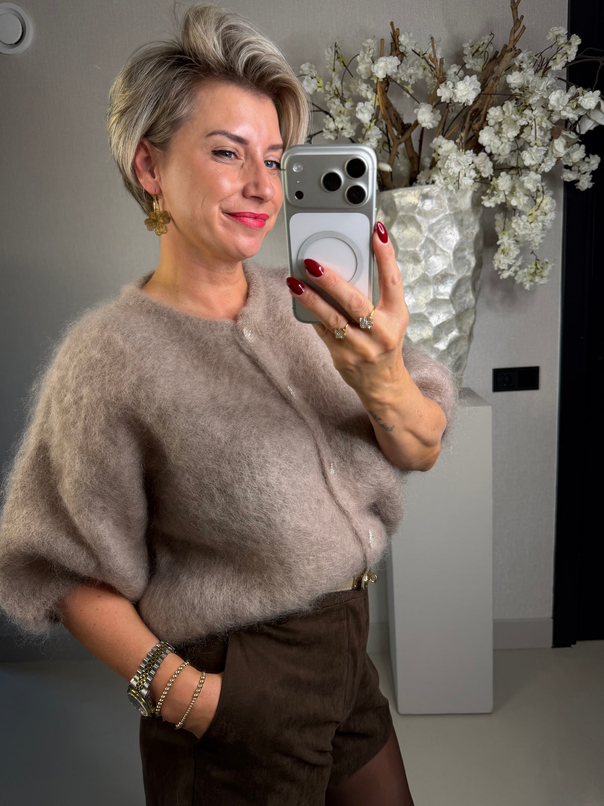 Vest Alpaca taupe