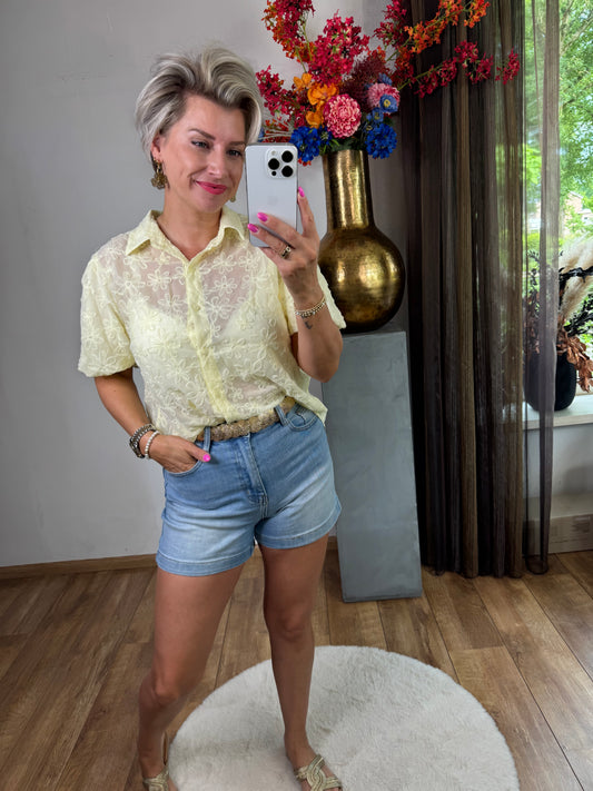 Blouse flower yellow