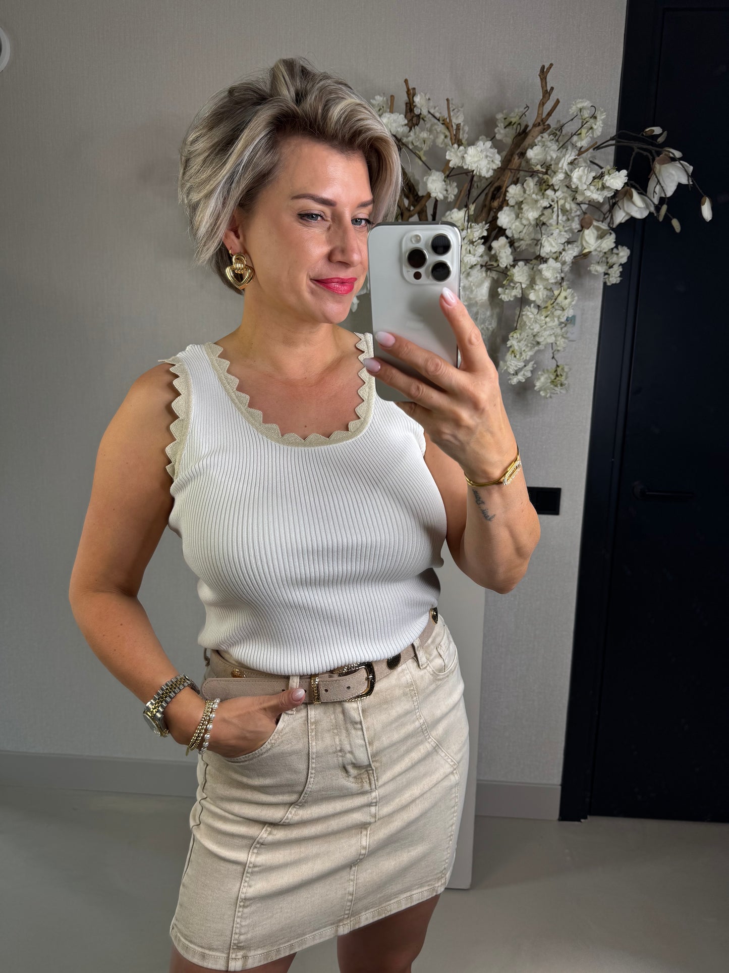 Top zigzag goud