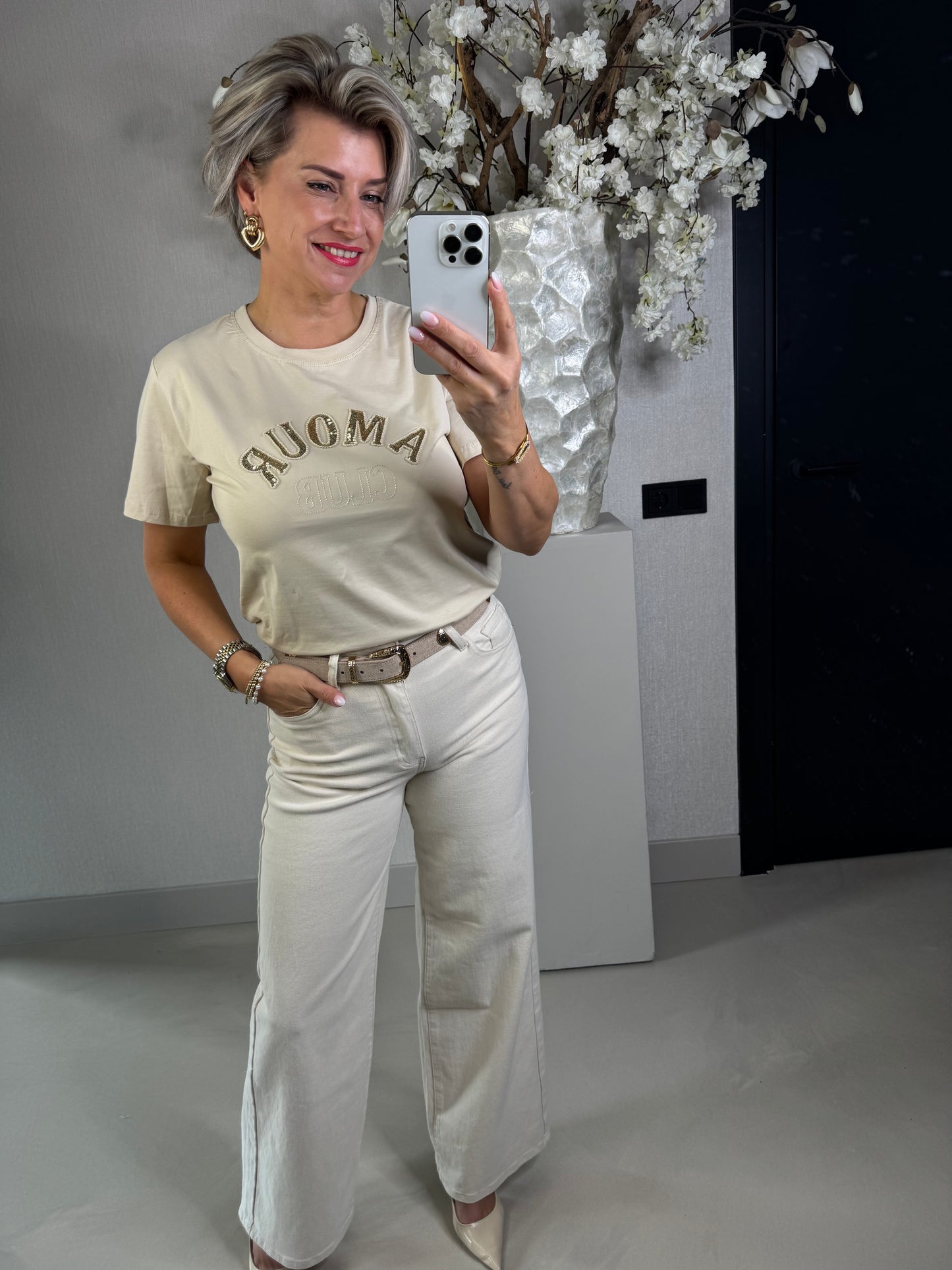 T'shirt Amour goud