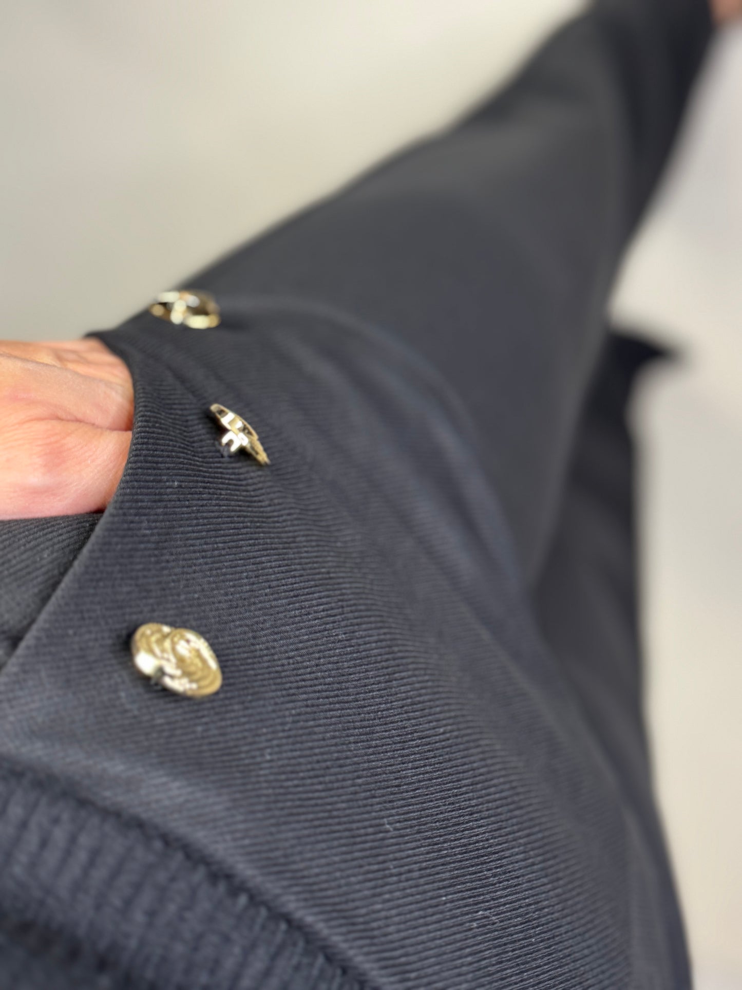 Pantalon button zwart