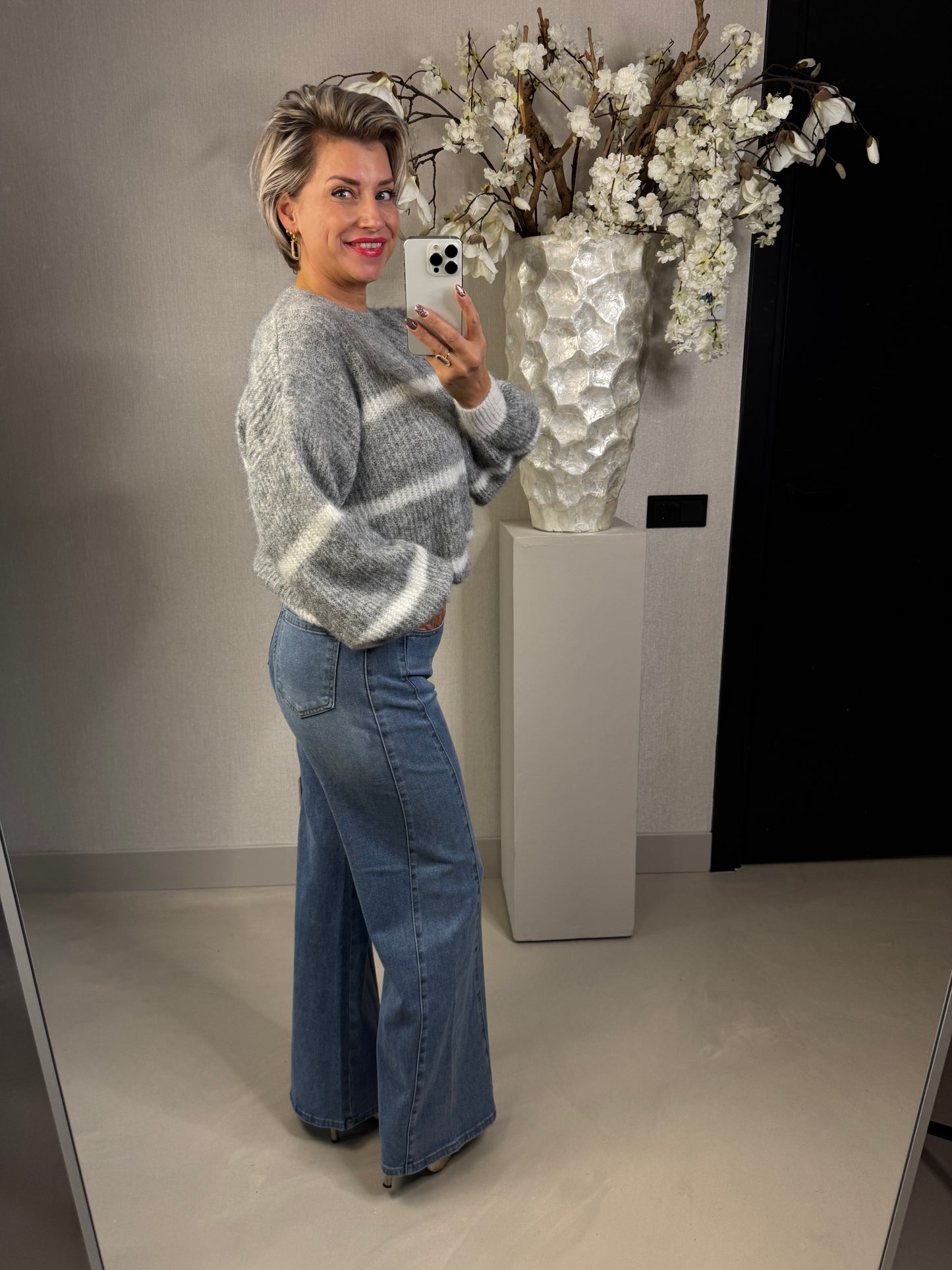 Jeans wide leg light blue