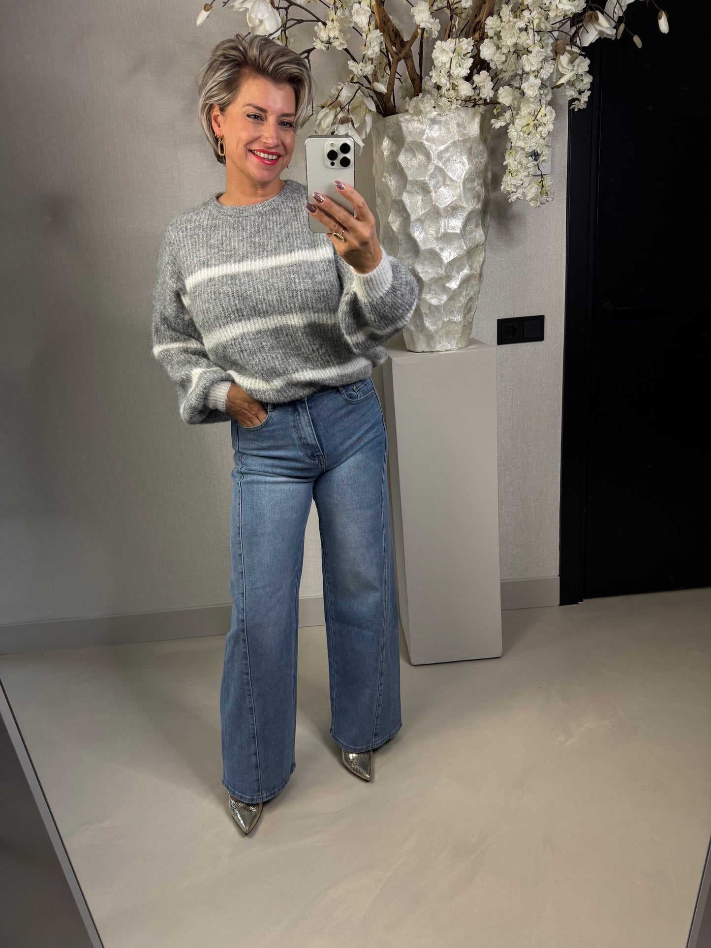 Jeans wide leg light blue