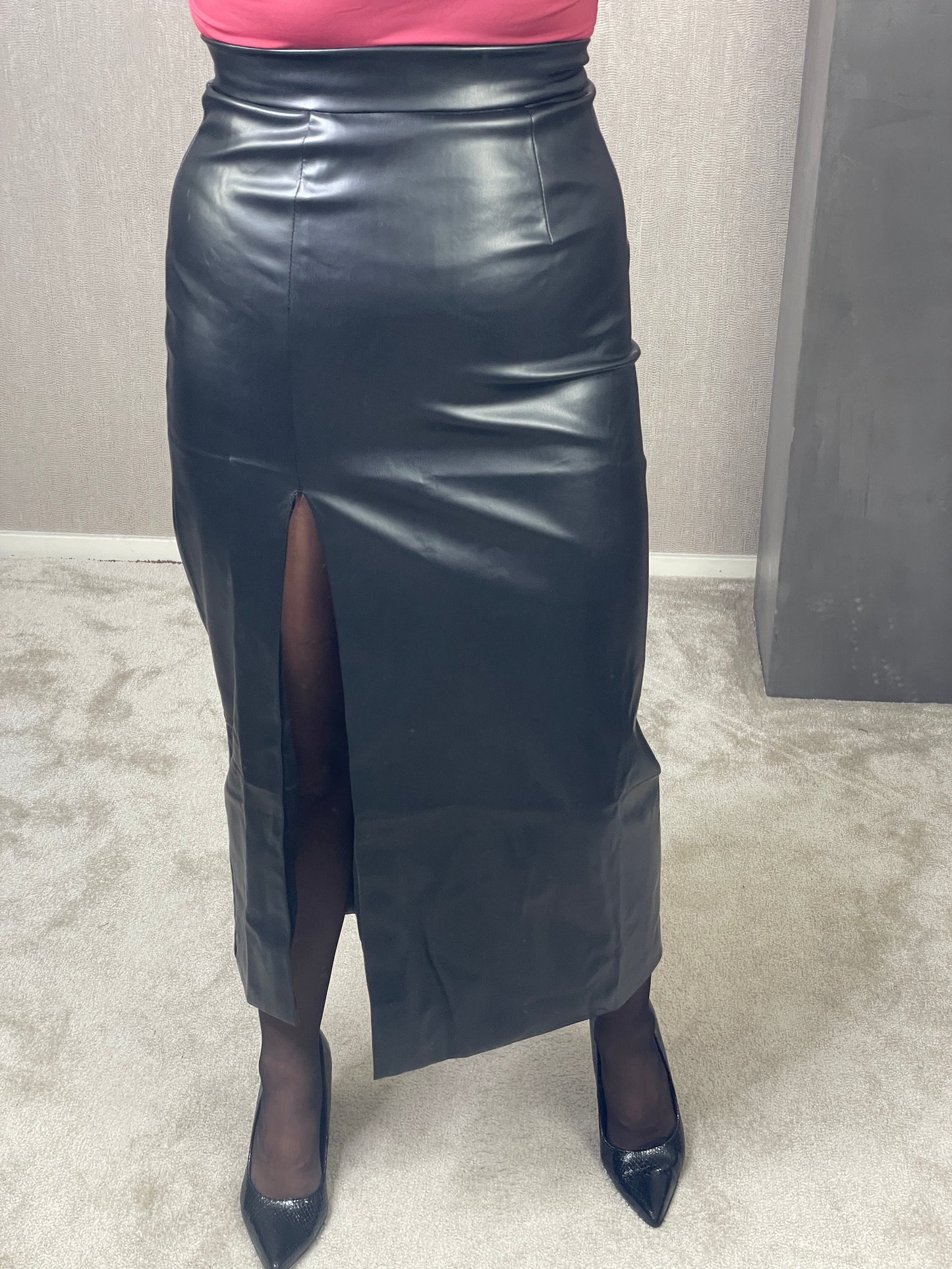 Rok leather look