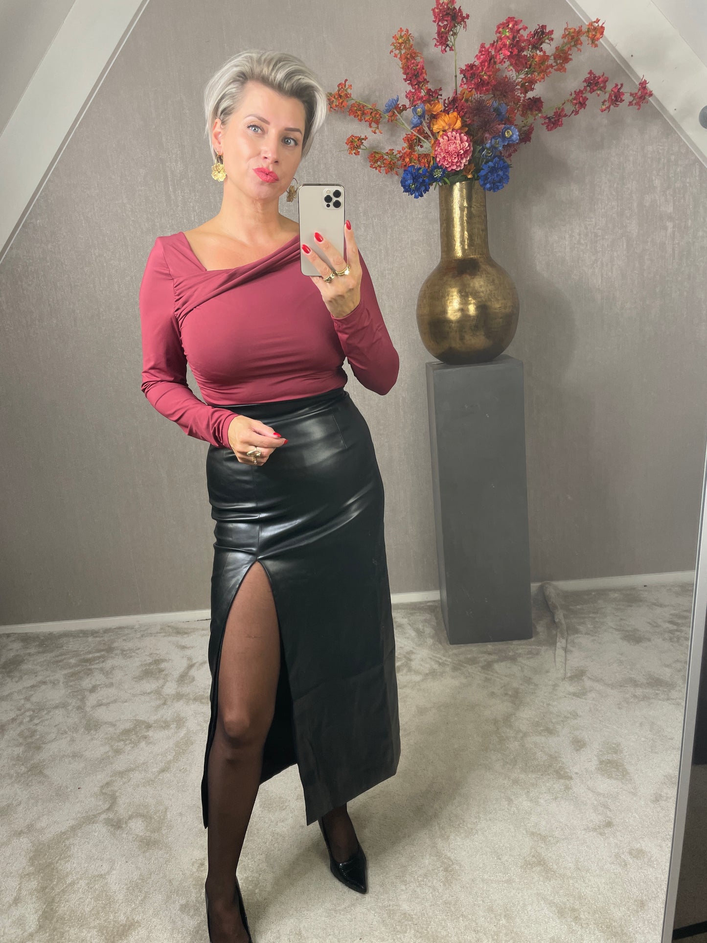 Rok leather look