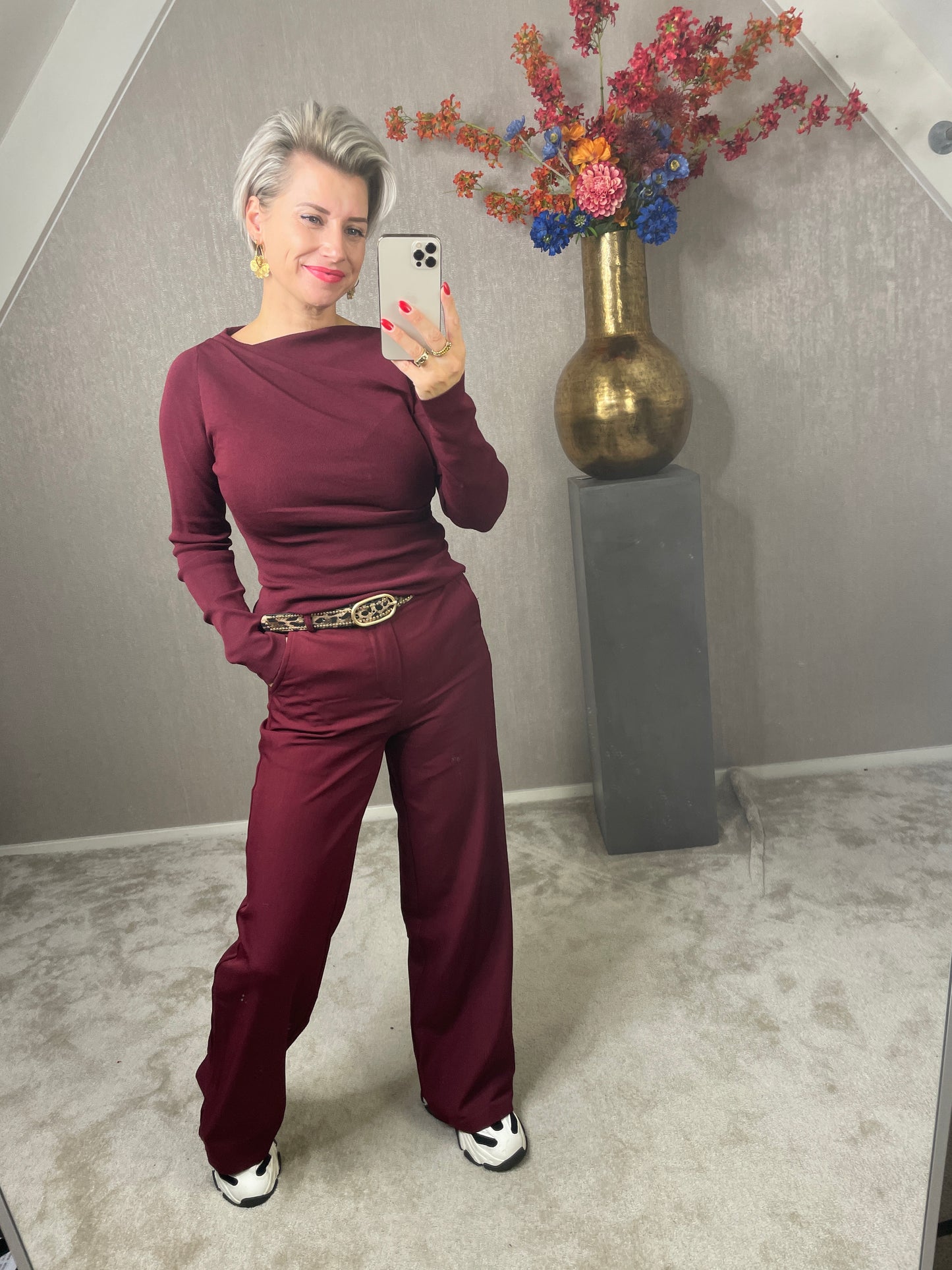 Pantalon Lynn bordeaux