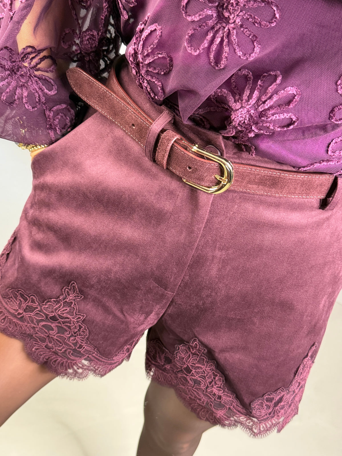 Riem bordeaux suède