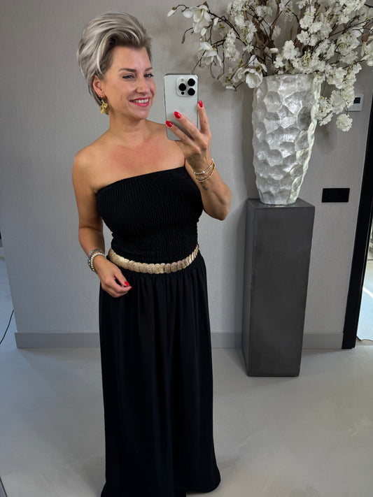 Jurk strapless zwart