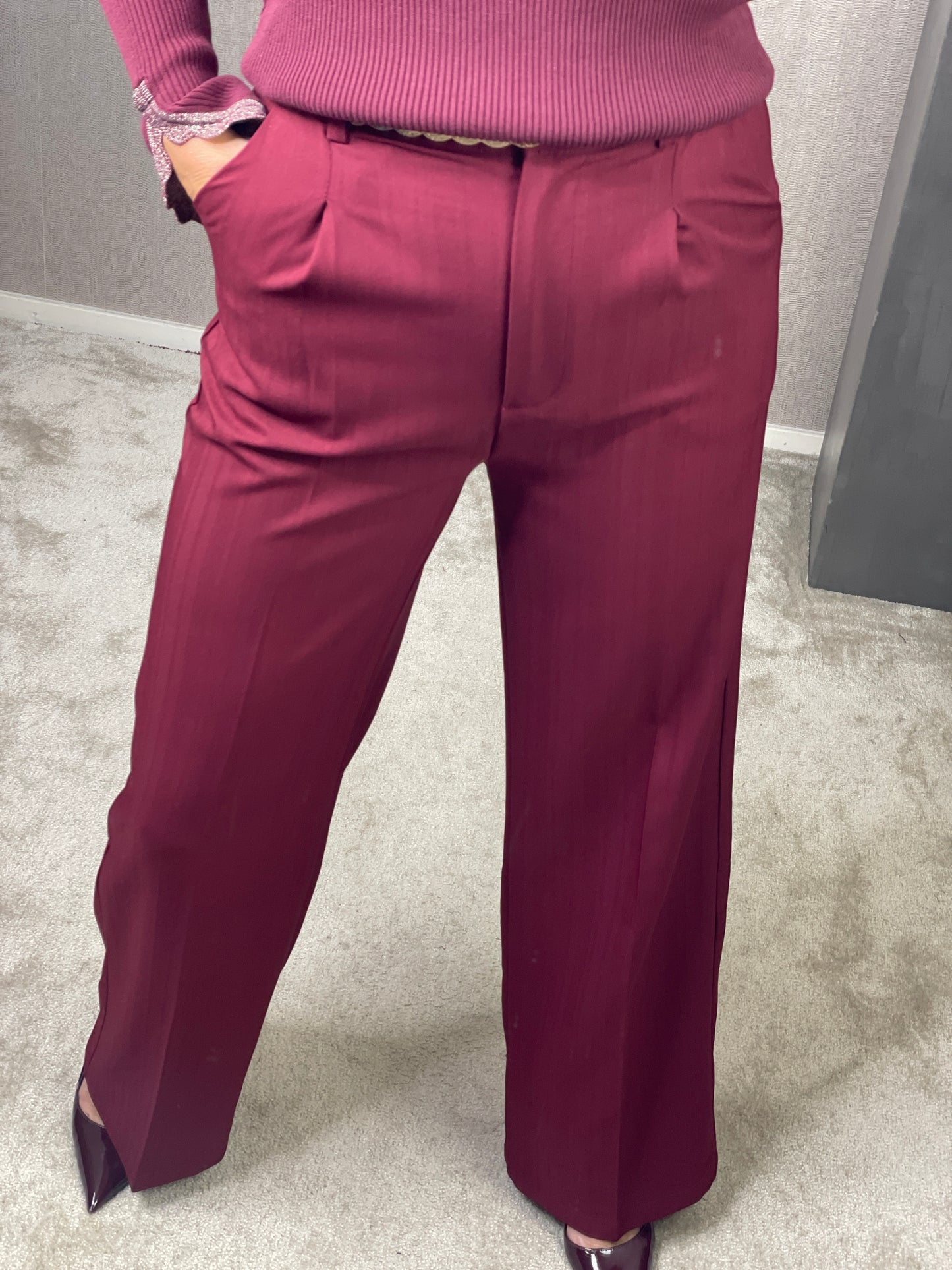 Pantalon Nina bordeaux